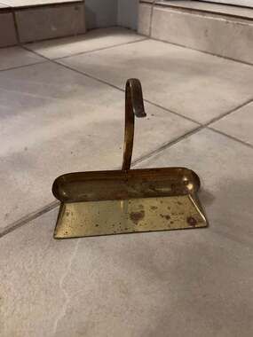 Vintage Peerage Brass Crumb Tray Scoop Made in England